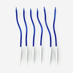 Свечи декоративные "Серпантин" Синие 10 шт 10959816