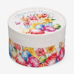 Коробка для сладостей круглая "Светлой Пасхи" 13х8,5 см 10208012