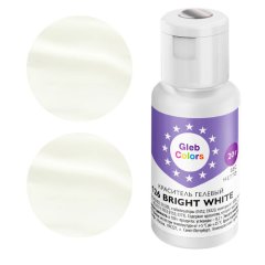 Краситель пищевой гелевый водорастворимый GLEB (CAKE) COLORS 126 Bright White 20 г CC126BW