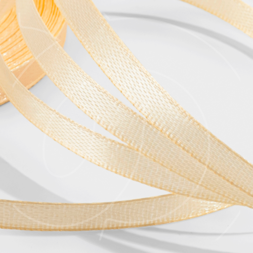 Лента для декора и упаковки Атласная Светло-бежевая 6 мм 23 м 10891091
