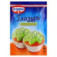 Глазурь сахарная Dr.Oetker (Dr. Bakers) Зелёная 100 г 1-84-010218