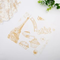 Бумага для бенто-торта "Париж" 18х18 см 10 шт ББ-4