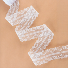 Лента для декора и упаковки Кружевная капроновая Белая 3,5 см 10 м 2795914