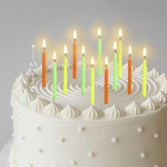 Свечи декоративные Цветные 6,5 см 1192442