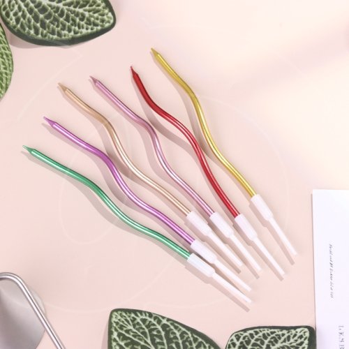 Свечи декоративные "Серпантин" Цветные 15,5 см 5541550