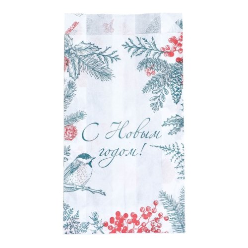 Пакет бумажный для сладостей "Снегирь" 7024594